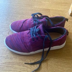 Toms pink and purple shoes size 7